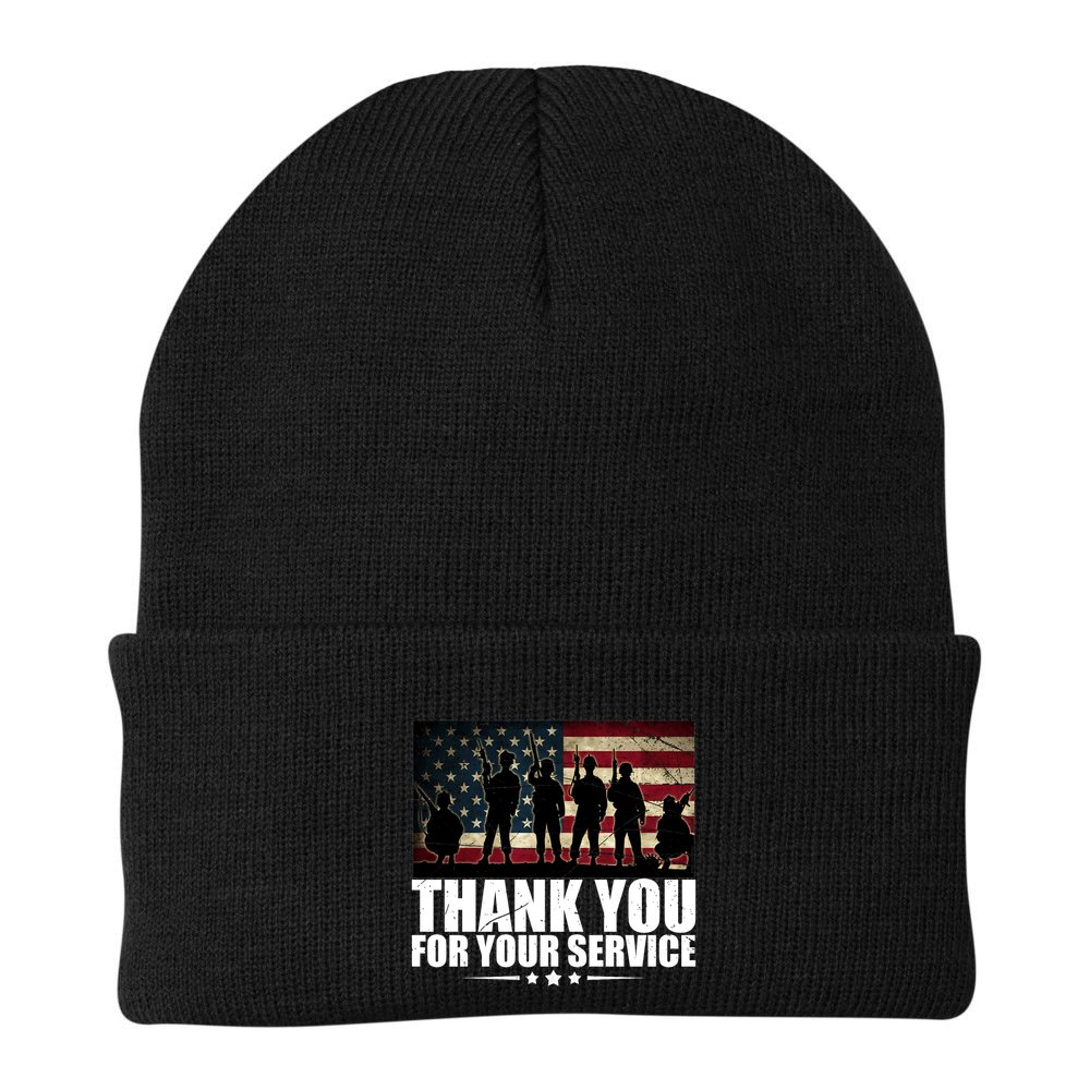 Thank You For Your Service Veteran Day Gift Beanie