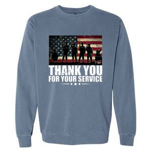 Thank You For Your Service Veteran Day Gift Garment-Dyed Sweatshirt