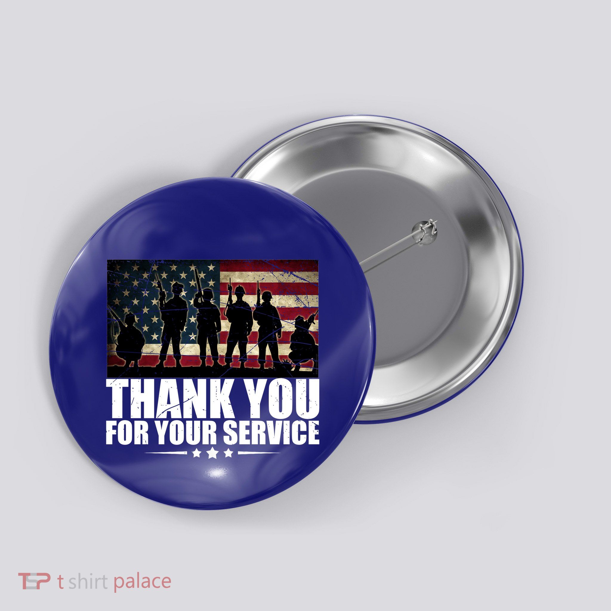 Thank You For Your Service Veteran Day Gift Button