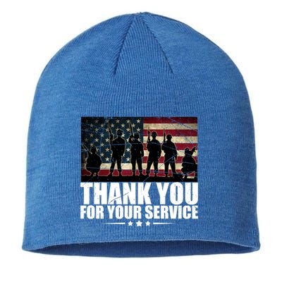 Thank You For Your Service Veteran Day Gift Sustainable Beanie