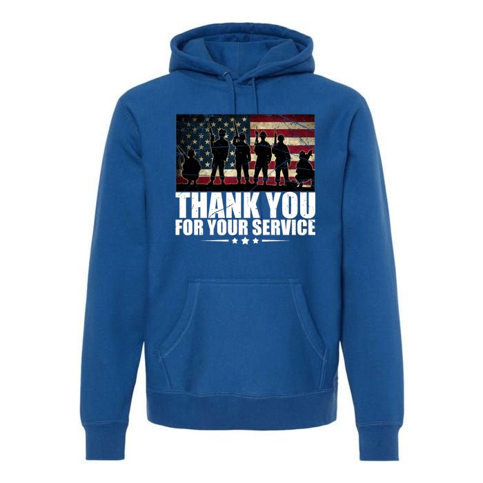 Thank You For Your Service Veteran Day Gift Premium Hoodie