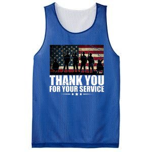 Thank You For Your Service Veteran Day Gift Mesh Reversible Basketball Jersey Tank