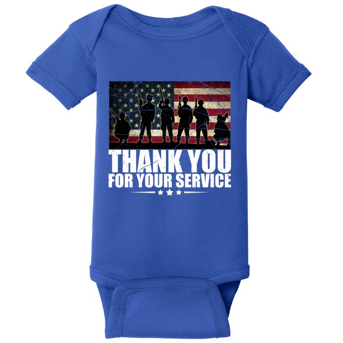 Thank You For Your Service Veteran Day Gift Baby Bodysuit