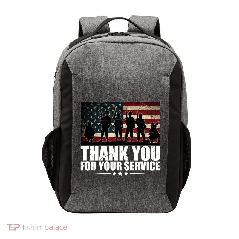 Thank You For Your Service Veteran Day Gift Vector Backpack