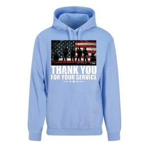 Thank You For Your Service Veteran Day Gift Unisex Surf Hoodie