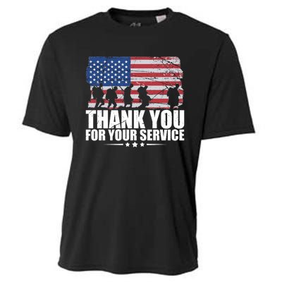 Thank You For Your Service Veteran Day Gift Cooling Performance Crew T-Shirt