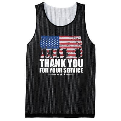 Thank You For Your Service Veteran Day Gift Mesh Reversible Basketball Jersey Tank