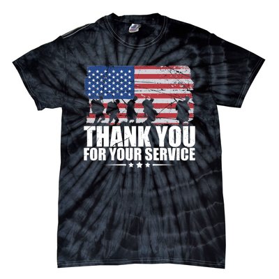 Thank You For Your Service Veteran Day Gift Tie-Dye T-Shirt