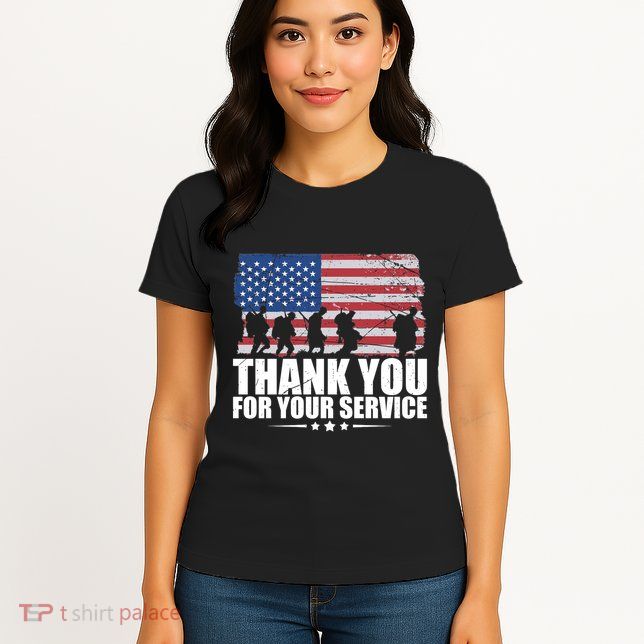 Thank You For Your Service Veteran Day Gift Women's T-Shirt