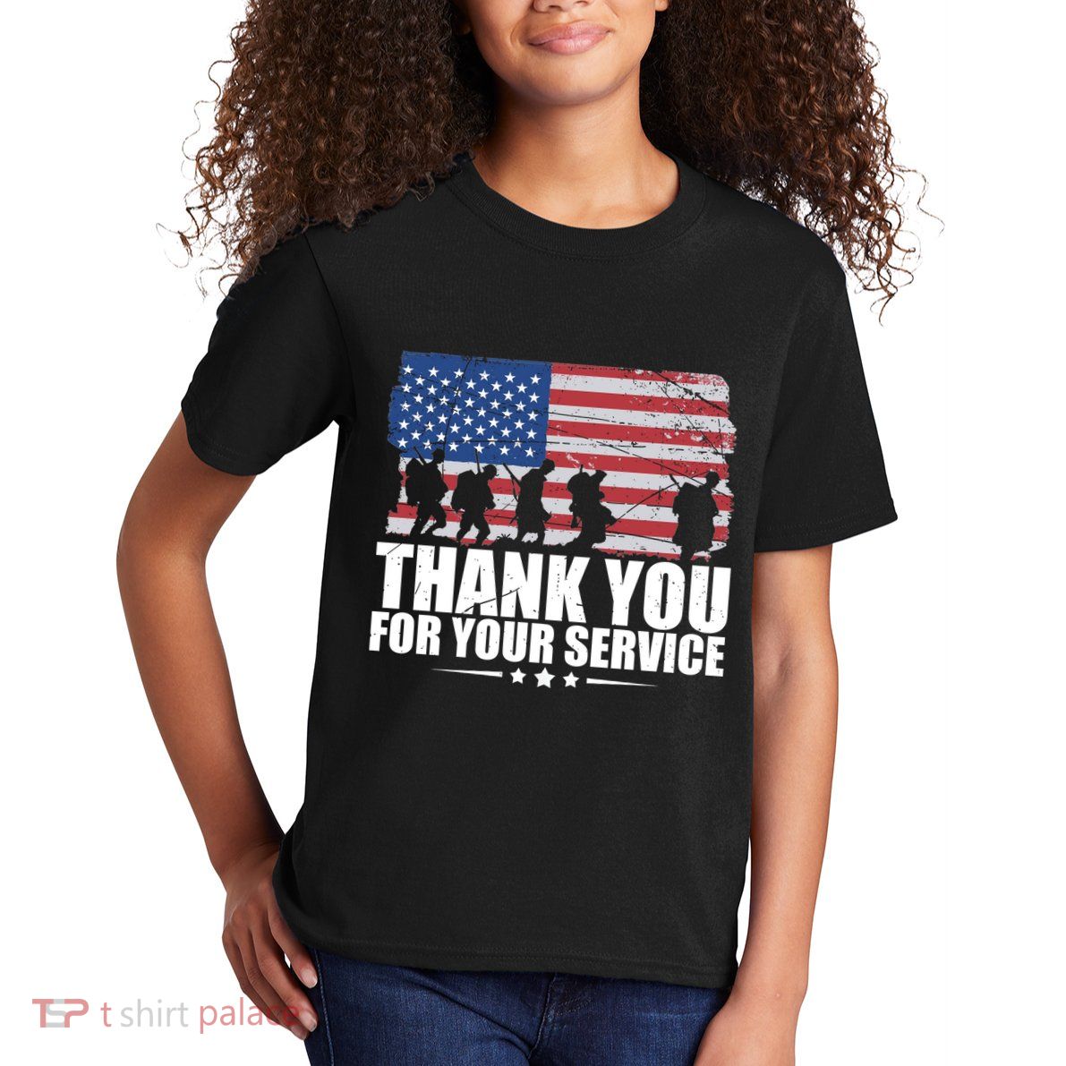 Thank You For Your Service Veteran Day Gift Kids T-Shirt