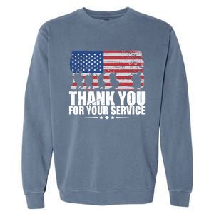 Thank You For Your Service Veteran Day Gift Garment-Dyed Sweatshirt