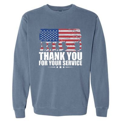 Thank You For Your Service Veteran Day Gift Garment-Dyed Sweatshirt