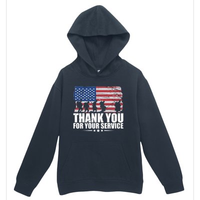 Thank You For Your Service Veteran Day Gift Urban Pullover Hoodie