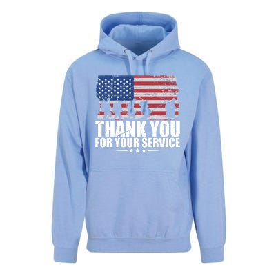 Thank You For Your Service Veteran Day Gift Unisex Surf Hoodie