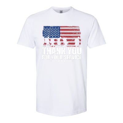 Thank You For Your Service Veteran Day Gift Softstyle® CVC T-Shirt