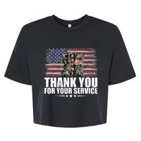 Thank You For Your Service Veteran Day Gift Bella+Canvas Jersey Crop Tee