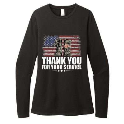 Thank You For Your Service Veteran Day Gift Womens CVC Long Sleeve Shirt