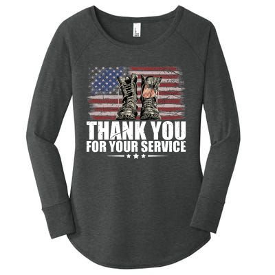 Thank You For Your Service Veteran Day Gift Women's Perfect Tri Tunic Long Sleeve Shirt