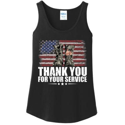 Thank You For Your Service Veteran Day Gift Ladies Essential Tank