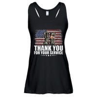 Thank You For Your Service Veteran Day Gift Ladies Essential Flowy Tank