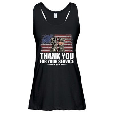 Thank You For Your Service Veteran Day Gift Ladies Essential Flowy Tank