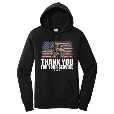 Thank You For Your Service Veteran Day Gift Women's Pullover Hoodie