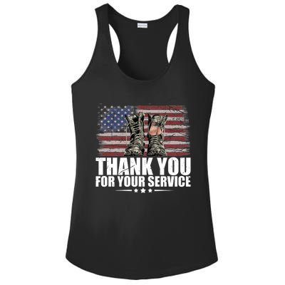 Thank You For Your Service Veteran Day Gift Ladies PosiCharge Competitor Racerback Tank