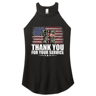 Thank You For Your Service Veteran Day Gift Women's Perfect Tri Rocker Tank