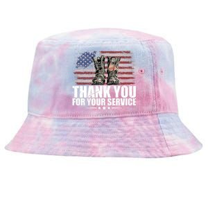 Thank You For Your Service Veteran Day Gift Tie-Dyed Bucket Hat