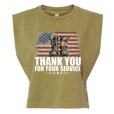 Thank You For Your Service Veteran Day Gift Garment-Dyed Women's Muscle Tee