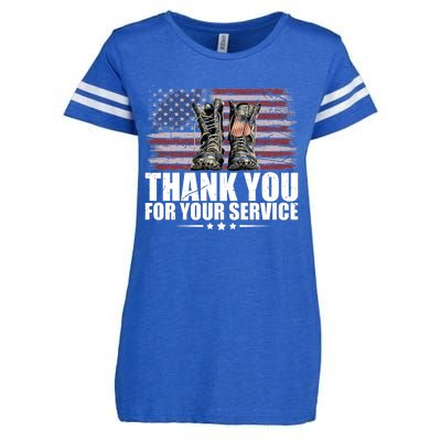 Thank You For Your Service Veteran Day Gift Enza Ladies Jersey Football T-Shirt