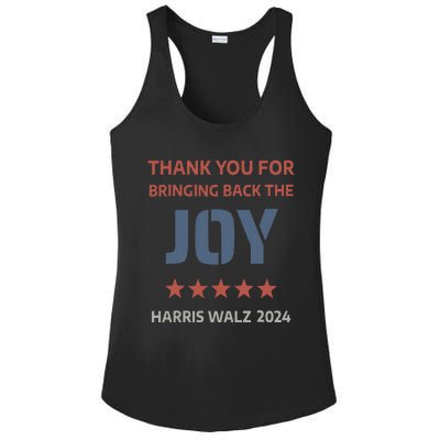 Thank You For Bringing Back The Joy Harris Walz 2024 Ladies PosiCharge Competitor Racerback Tank