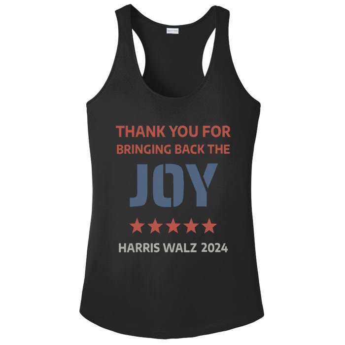 Thank You For Bringing Back The Joy Harris Walz 2024 Ladies PosiCharge Competitor Racerback Tank