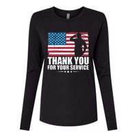 Thank You For Your Service Veteran Day Gift Womens Cotton Relaxed Long Sleeve T-Shirt