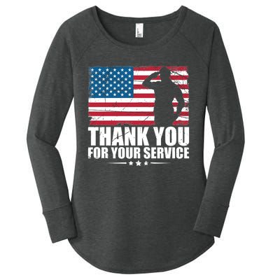 Thank You For Your Service Veteran Day Gift Women's Perfect Tri Tunic Long Sleeve Shirt