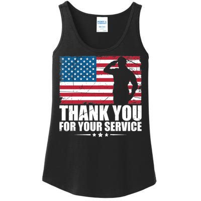 Thank You For Your Service Veteran Day Gift Ladies Essential Tank