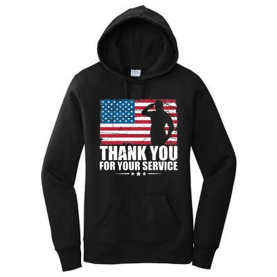 Thank You For Your Service Veteran Day Gift Women's Pullover Hoodie