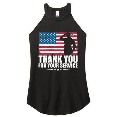 Thank You For Your Service Veteran Day Gift Women's Perfect Tri Rocker Tank