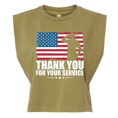 Thank You For Your Service Veteran Day Gift Garment-Dyed Women's Muscle Tee