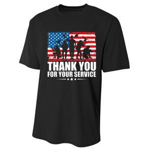 Thank You For Your Service Veteran Day Gift Performance Sprint T-Shirt