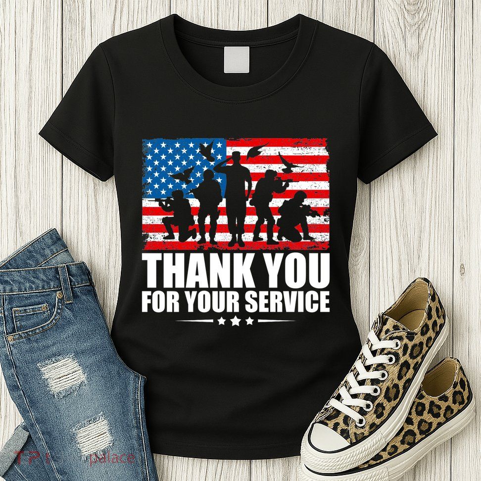 Thank You For Your Service Veteran Day Gift Women's T-Shirt