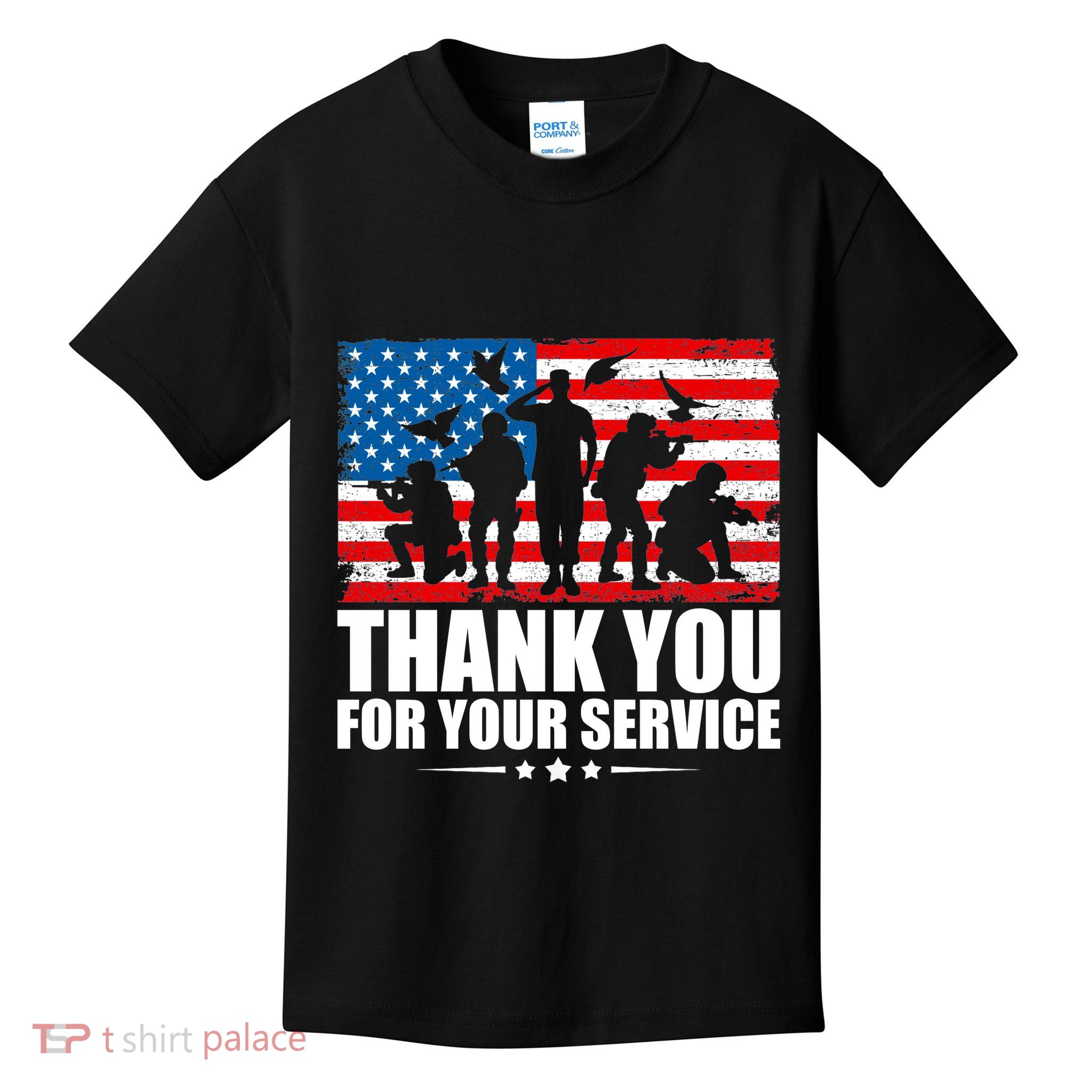 Thank You For Your Service Veteran Day Gift Kids T-Shirt