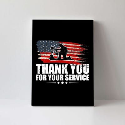 Thank You For Your Service Veteran Day Gift Canvas