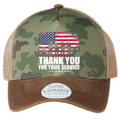 Thank You For Your Service Veteran Day Gift Legacy Tie Dye Trucker Hat