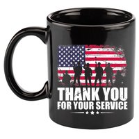 Thank You For Your Service Veteran Day Gift 11oz C Handle Ceramic Mug