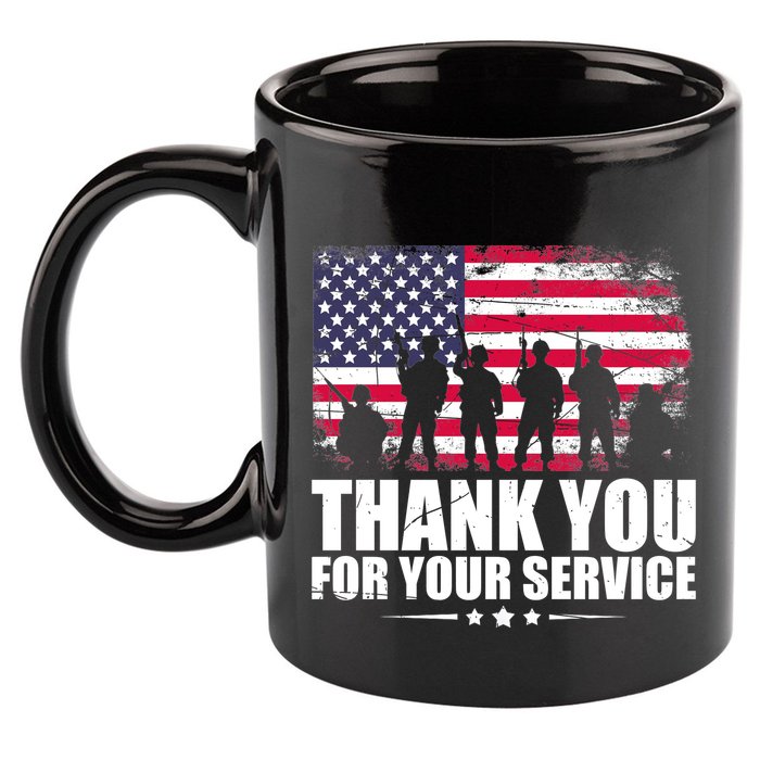 Thank You For Your Service Veteran Day Gift 11oz C Handle Ceramic Mug