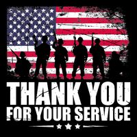 Thank You For Your Service Veteran Day Gift Drawstring Bag