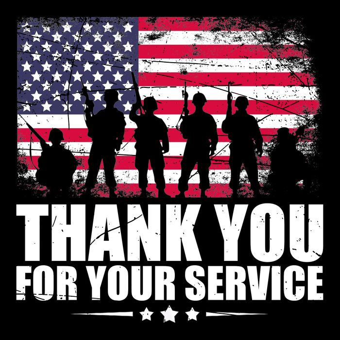 Thank You For Your Service Veteran Day Gift Drawstring Bag