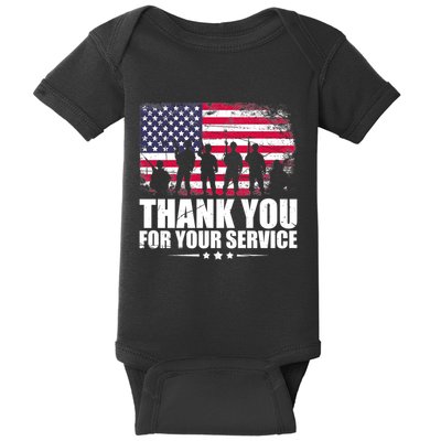 Thank You For Your Service Veteran Day Gift Baby Bodysuit