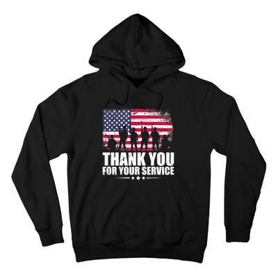 Thank You For Your Service Veteran Day Gift Tall Hoodie